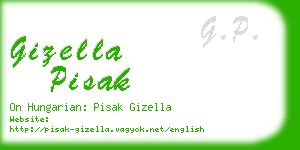 gizella pisak business card